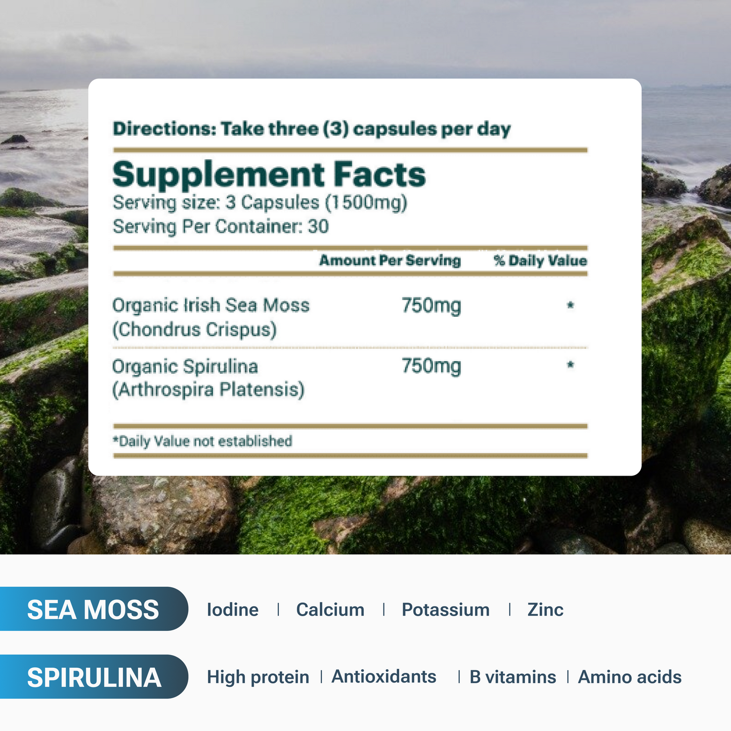 Sea Moss and Spirulina Capsules