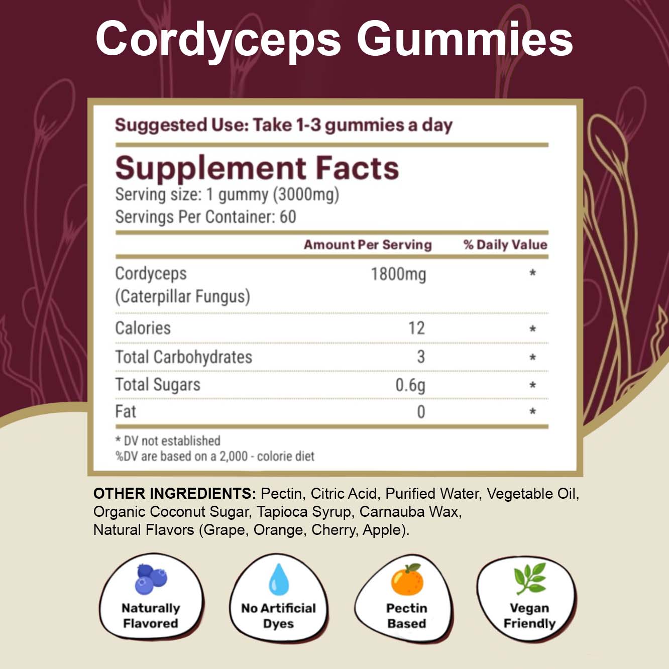 Belmonia Cordyceps Mushroom Gummies