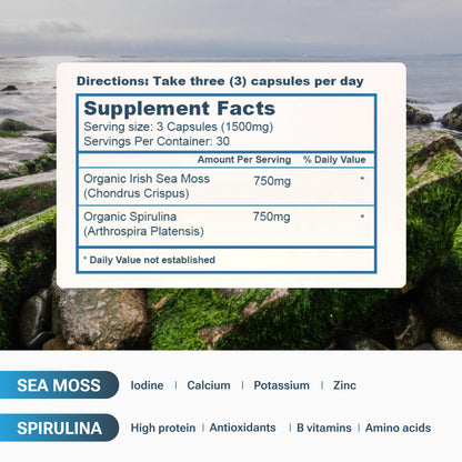 Sea Moss and Spirulina Capsules